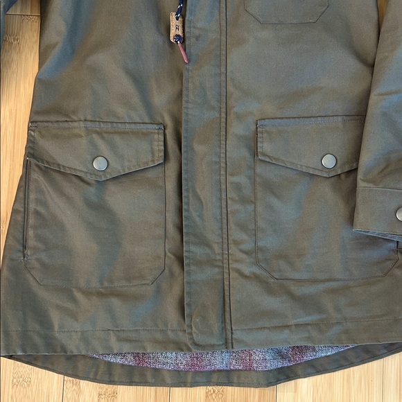 Bridge & Burn Waxed Canvas Hooded Barn Jacket Utility Jacket Women’s - Picture 3 of 13